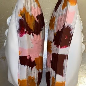 Zara Painted White Lace Up Shoes